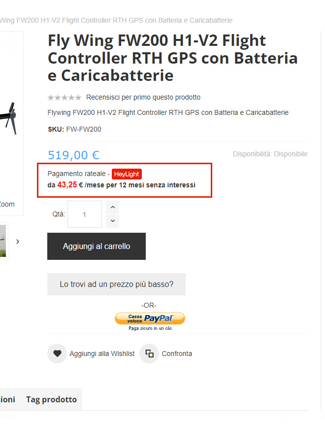 Pagamento con HeyLight